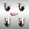 Service Caster 3 Inch 316SS Hard Rubber Wheel Swivel Top Plate Caster Lock Brake 2 Rigid, 2PK SCC-SS316TTL20S314-HRS-2-R-2 - alternate 2
